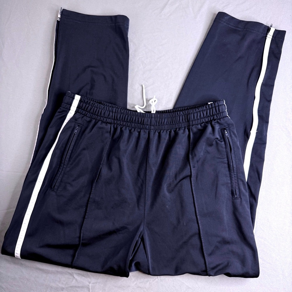 Y2K Athletic Track Pants D.A.C. Athletic Club Navy/White Retro Stripes Vintage